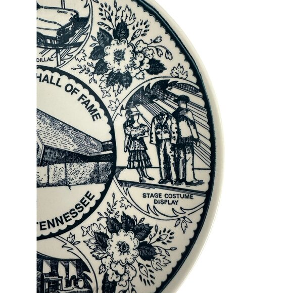Country Music Hall Of Fame Nashville Plate 10" Ceramic Vintage - Picture 3 of 11
